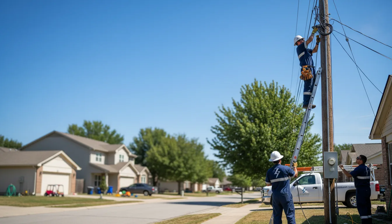Residential electrician providing installation services in Caddo, TX